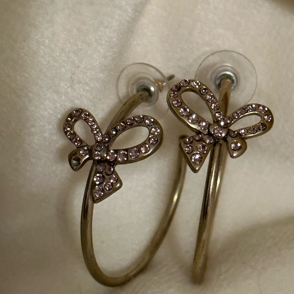 Betsey Johnson Gold Hoops - Picture 3 of 3